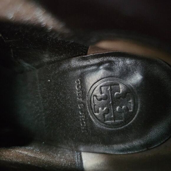 Tory Burch Fango Bowie Leather Booties Womens 5.5 Minimal Quiet Luxury Preppy - Picture 7 of 8